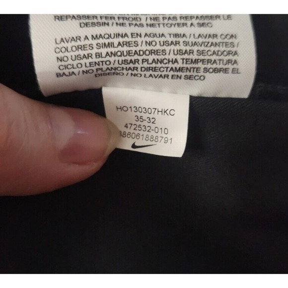 Nike Golf Pants Mens 35‎ x 32 Black Flat Front Dri-Fit Polyester - Picture 5 of 9